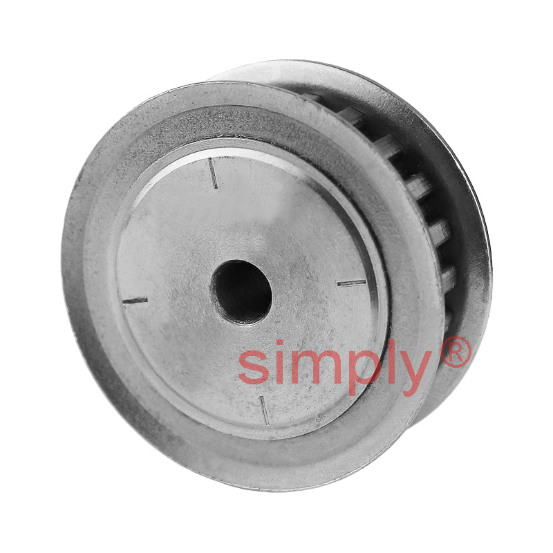 P22-XL-037F - 1/5 inch Pitch 22 Tooth Flanged Pilot Bore Aluminium Timing Pulley for 3/8 inch Wide Belt