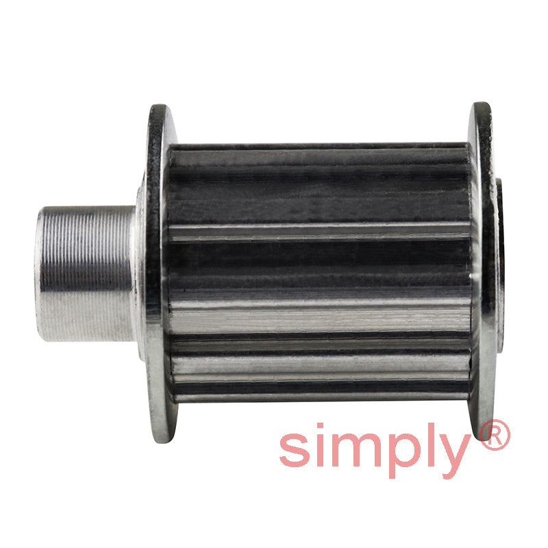 Aluminium Centre Drilled T5 Timing Pulley with Flanges 5mm Pitch 12 Tooth for 25mm Wide Belts