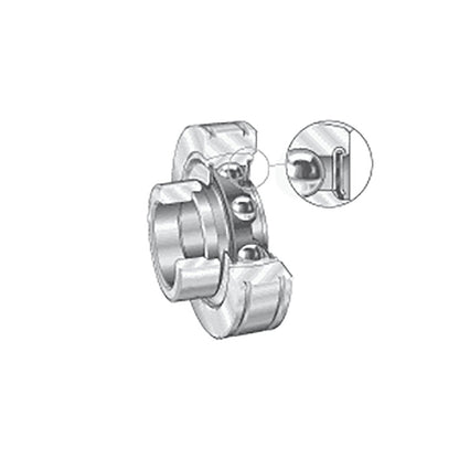 INA PE40XL Metric Parallel Outer Bearing Insert with Steel Aligning Ring and P Seals and Eccentric Collar 40x90x45.2mm