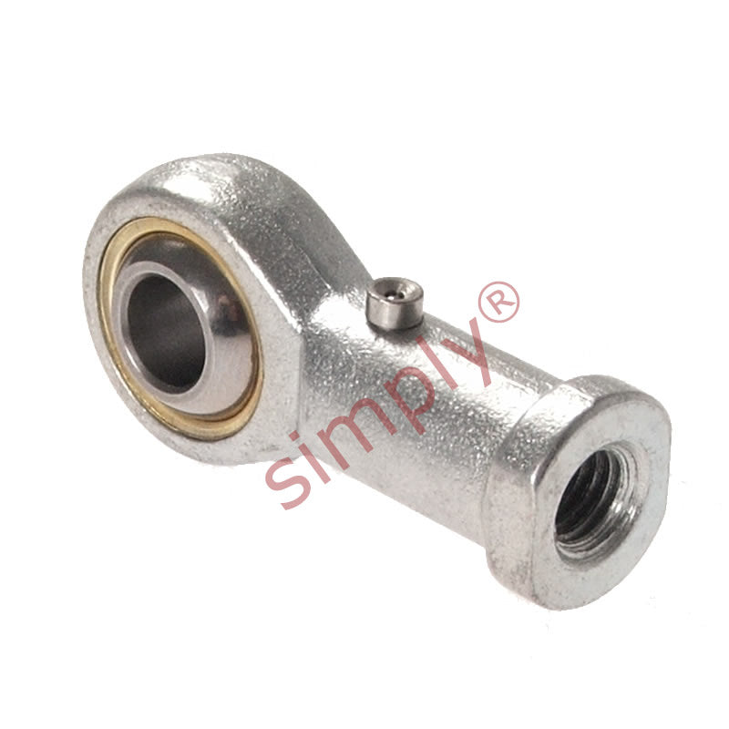Budget PHS25 Right Hand Steel / Bronze Lined Plain Female Rod End 25mm Bore M24x2 Thread