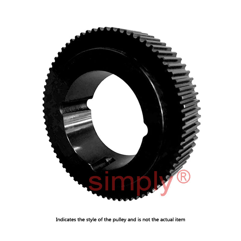 Drive-Flex PC8M-80S-21 - 8mm Pitch 80 Tooth Polychain and Synchrochain Steel Taper Bore Timing Belt Pulley for 21mm Wide Belts