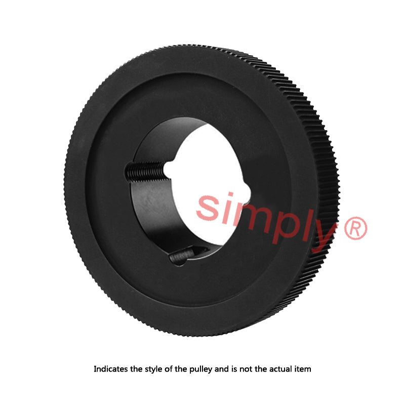 PC8M-80S-62 - 8mm Pitch 80 Tooth Polychain and Synchrochain Steel Taper Bore Timing Belt Pulley for 62mm Wide Belts