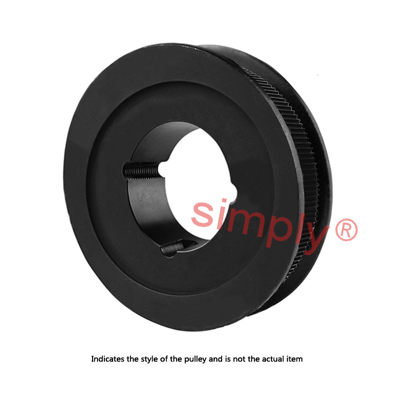 PC14M-50S-90 - 14mm Pitch 50 Tooth Polychain and Synchrochain Steel Taper Bore Timing Belt Pulley for 90mm Wide Belts