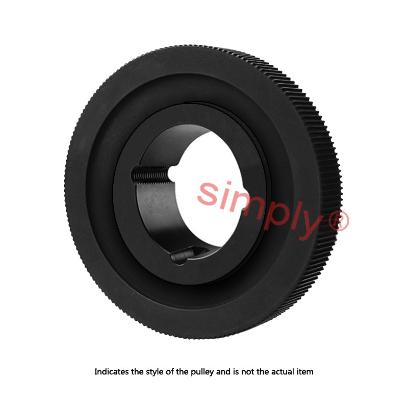 PC14M-80S-90 - 14mm Pitch 80 Tooth Polychain and Synchrochain Cast Iron Taper Bore Timing Belt Pulley for 90mm Wide Belts