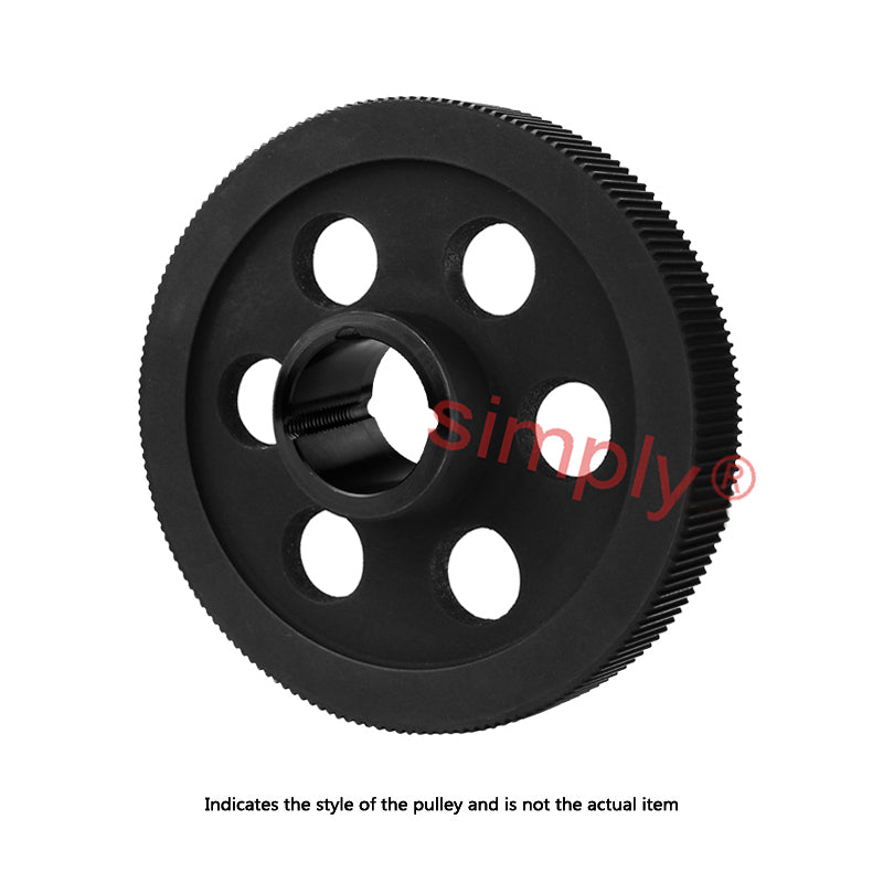 PC14M-72S-20 - 14mm Pitch 72 Tooth Polychain and Synchrochain Steel Taper Bore Timing Belt Pulley for 20mm Wide Belts