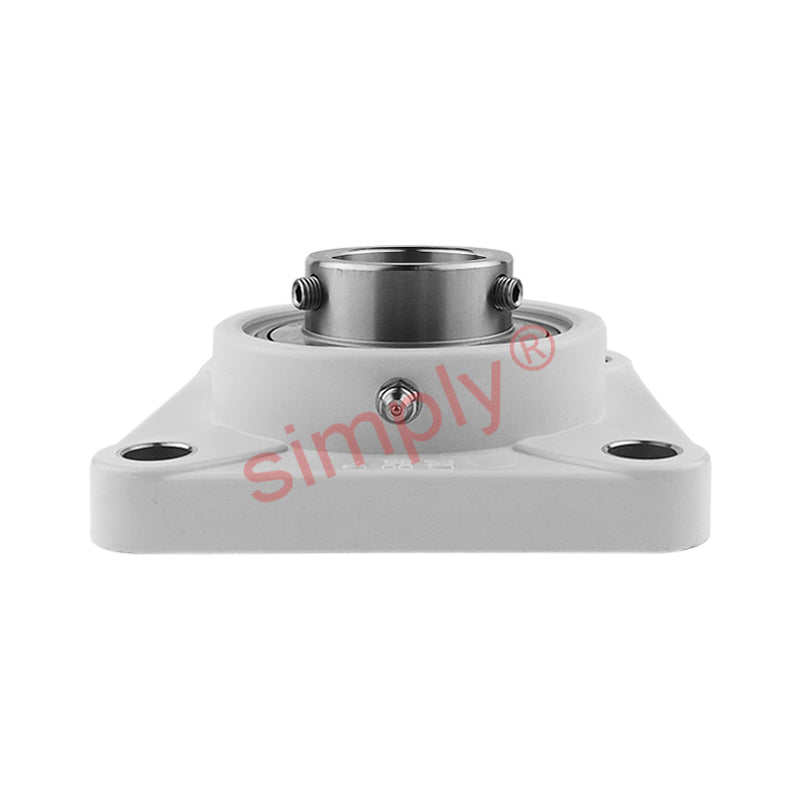 RHP PSF1-7/16CR Thermo Plastic Four Bolt Square Flange Housing with 1-7/16 inch Bore Stainless Insert