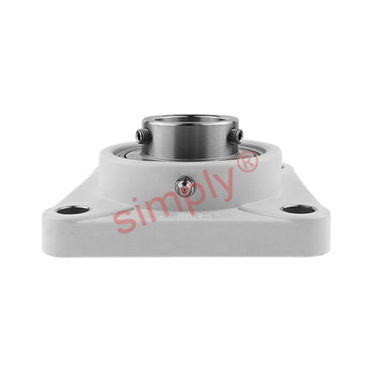RHP PSF1-7/16CR Thermo Plastic Four Bolt Square Flange Housing with 1-7/16 inch Bore Stainless Insert