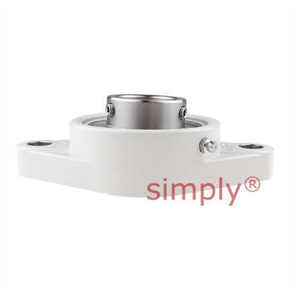 RHP PSFT1-7/16CR Thermo Plastic Two Bolt Oval Flange Housing with 1-7/16 inch Bore Stainless Insert