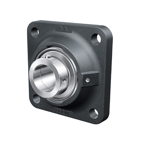 INA RCJY20XLN Four Bolt Cast Iron Square Housing with Grub Screw Insert 20mm Bore