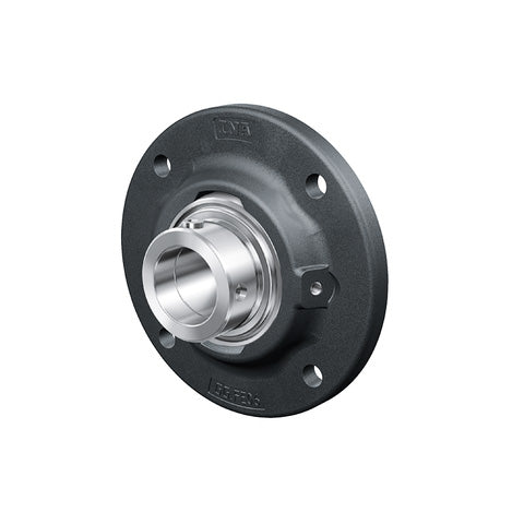 INA RMEY20XLN Four Bolt Cast Iron Round Housing with Grub Screw Insert 20mm Bore