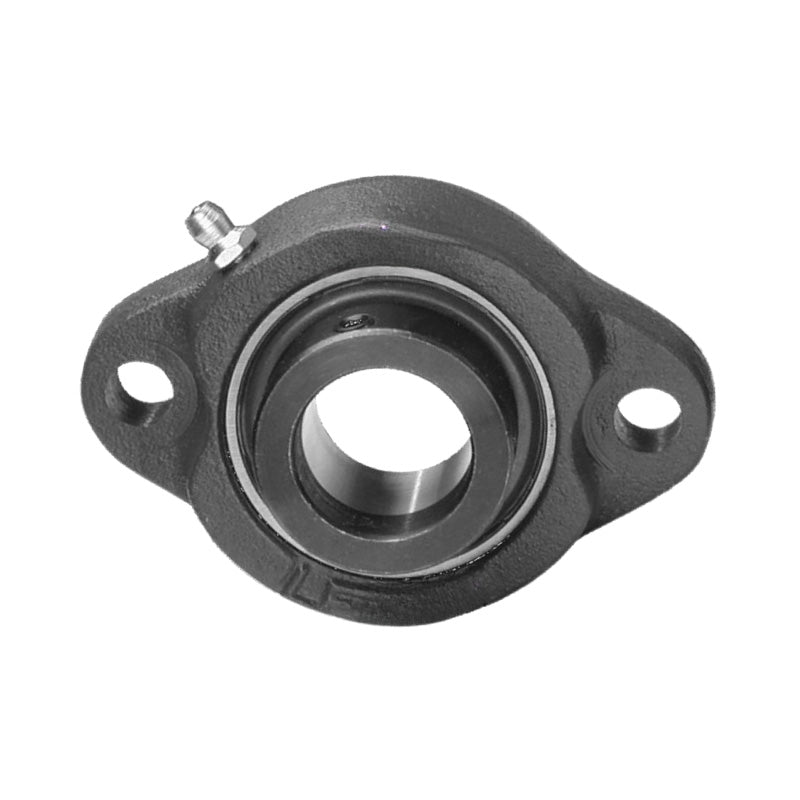 SALF201 Metric Two Bolt Cast Iron Oval Housing with 12mm Bore Eccentric Collar Insert