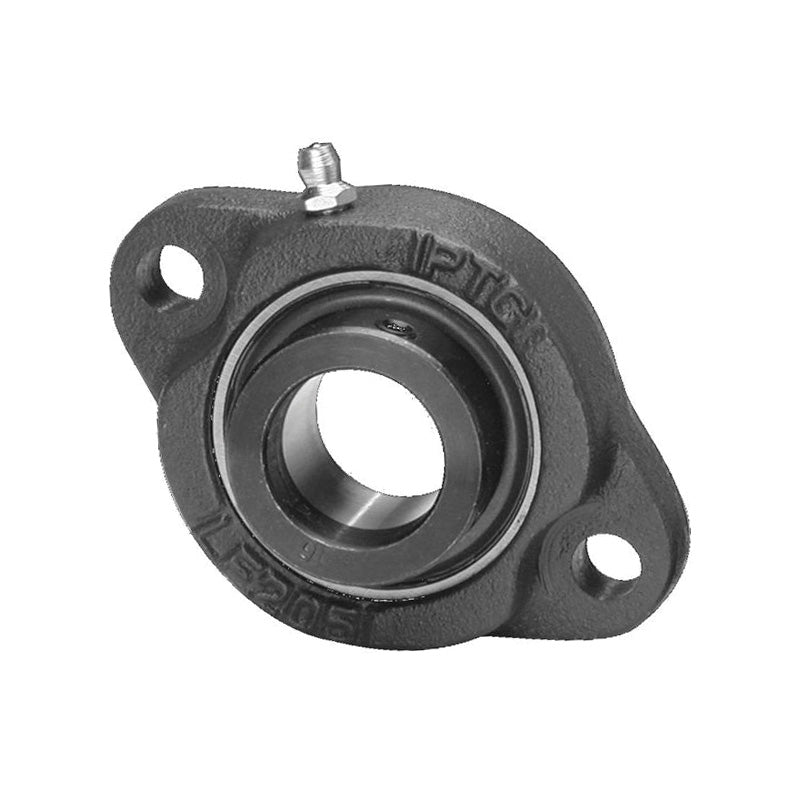 SBLF207-23 Imperial Two Bolt Cast Iron Oval Housing with 1-7/16 inch Bore Grub Screw Insert