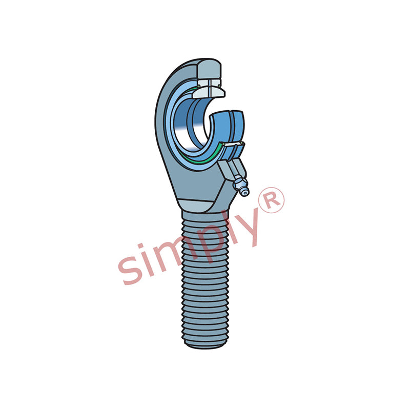 SKF SAA40ES2RS Right Hand Steel / Steel Plain Male Rod End M39x3 Thread