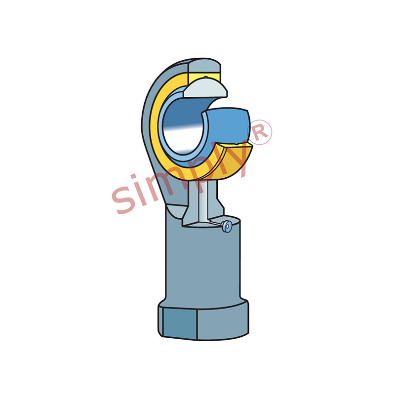 SKF SILKAC25M Left Hand Steel / Bronze Lined Plain Female Rod End M24x2 Thread