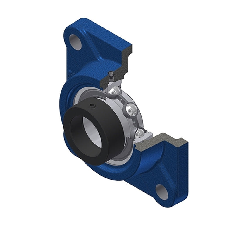 SNR ESF209 Metric Four Bolt Square Cast Iron Flange Housing with Eccentric Collar 45mm Bore - Allow 2-3 Days