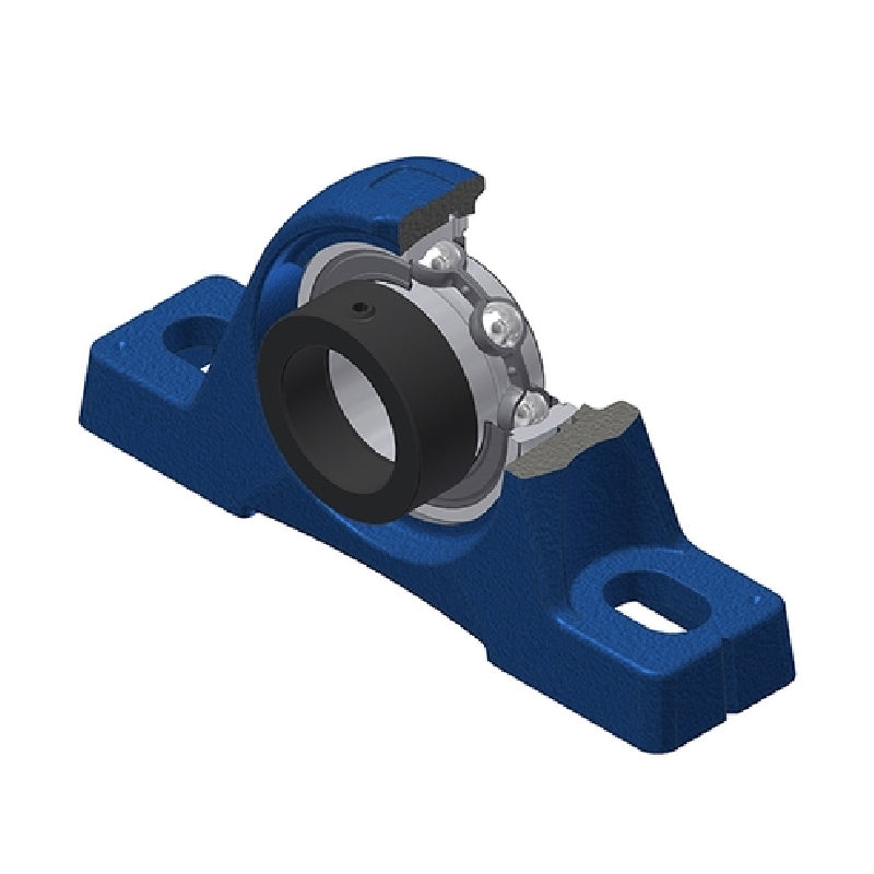 SNR ESPE205 Metric Cast Iron Two Bolt Pillow / Plummer Block Housing with 25mm Eccentric Collar Insert - Allow 2-3 Days