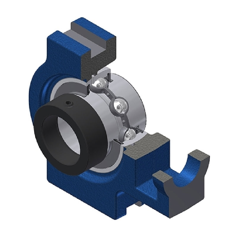 SNR EXT216 Metric Cast Iron Take Up Unit with Eccentric Collar Insert 80mm Bore - Allow 2-3 Days