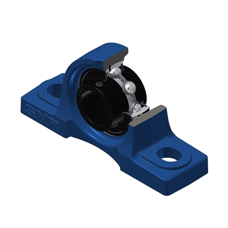 SNR UCP207-20T20 Imperial Cast Iron Two Bolt Pillow / Plummer Block Housing with 1-1/4 inch Bore Insert Wide Temperature Version - Allow 2-3 Days