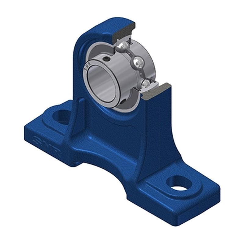 SNR UCPH209 Metric Cast Iron High Centre Height Two Bolt Pillow / Plummer Block Housing with 45mm Bore Insert - Allow 2-3 Days