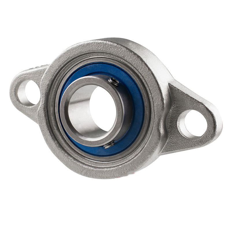 SSKFL005 Corrosion Resistant 2 Bolt Oval Bearing with Stainless Grub Screw 25mm Insert