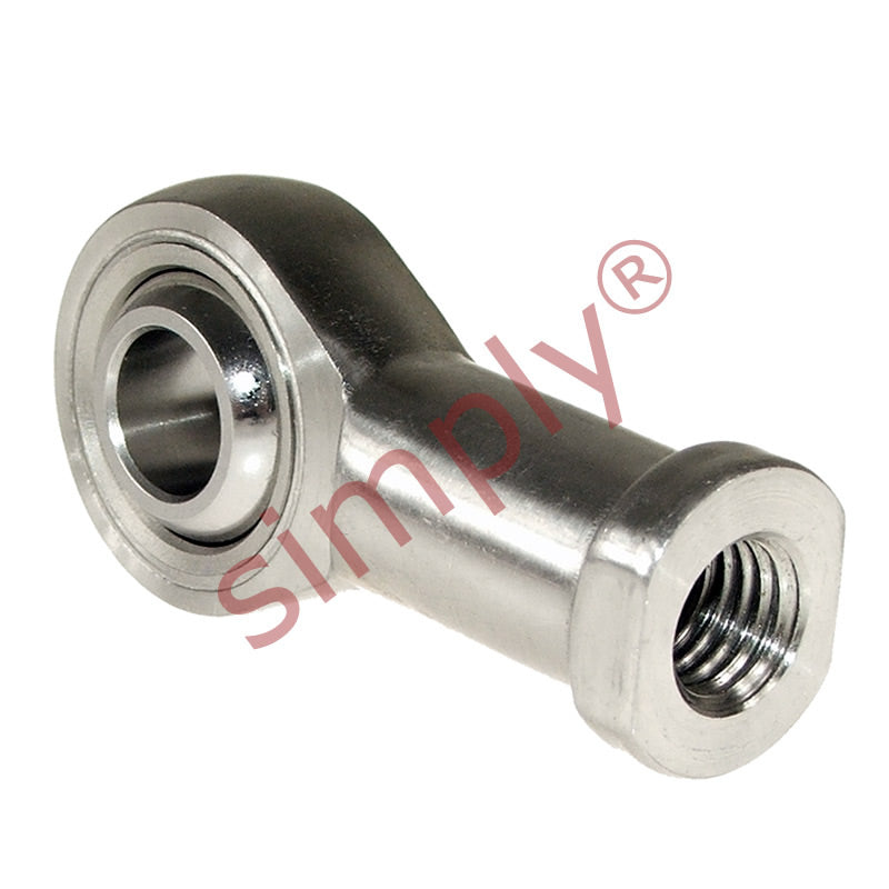 Budget SSPHS18 Right Hand Stainless Steel / PTFE Lined Plain Female Rod End 18mm Bore M18x1.5 Thread