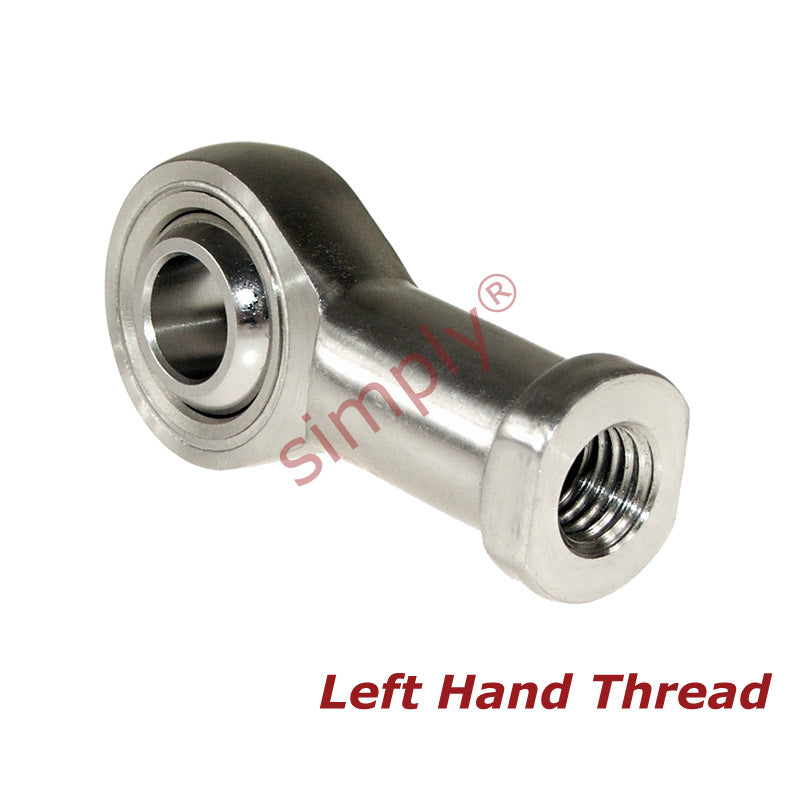 Budget SSPHS18L Left Hand Stainless Steel / PTFE Lined Plain Female Rod End 18mm Bore M18x1.5 Thread