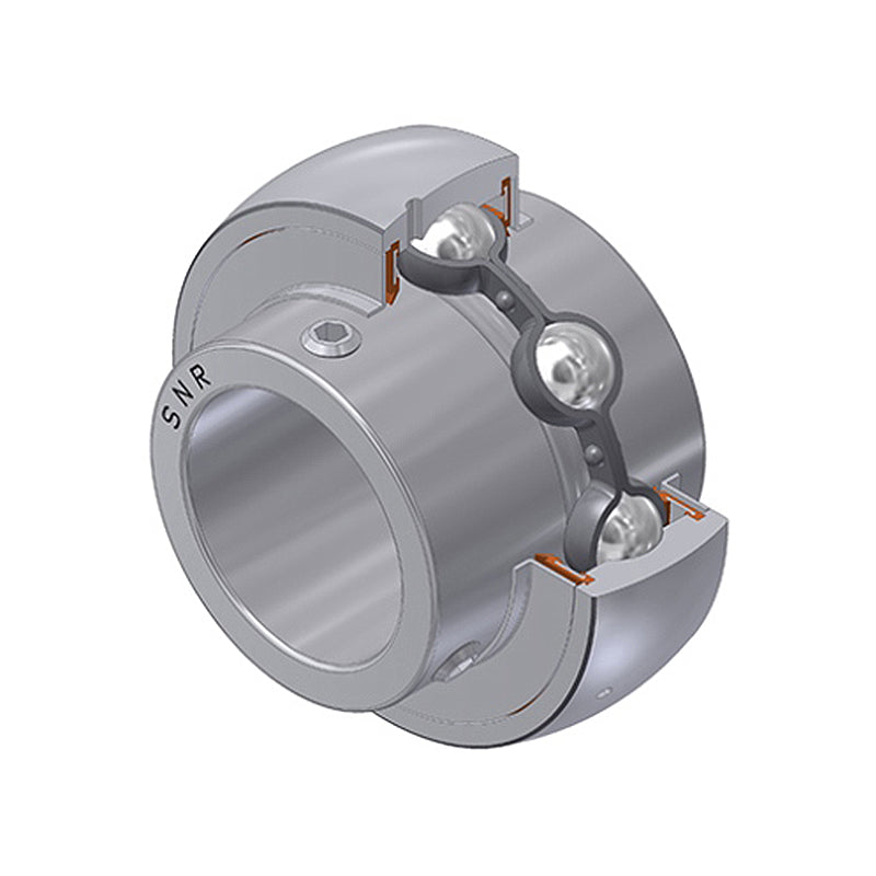 SNR SUC202-10 Imperial Stainless Full Width Spherical Outer Food Safe Bearing Insert 5/8 inch Bore 47mm Outside Diameter - Allow 2-3 Days