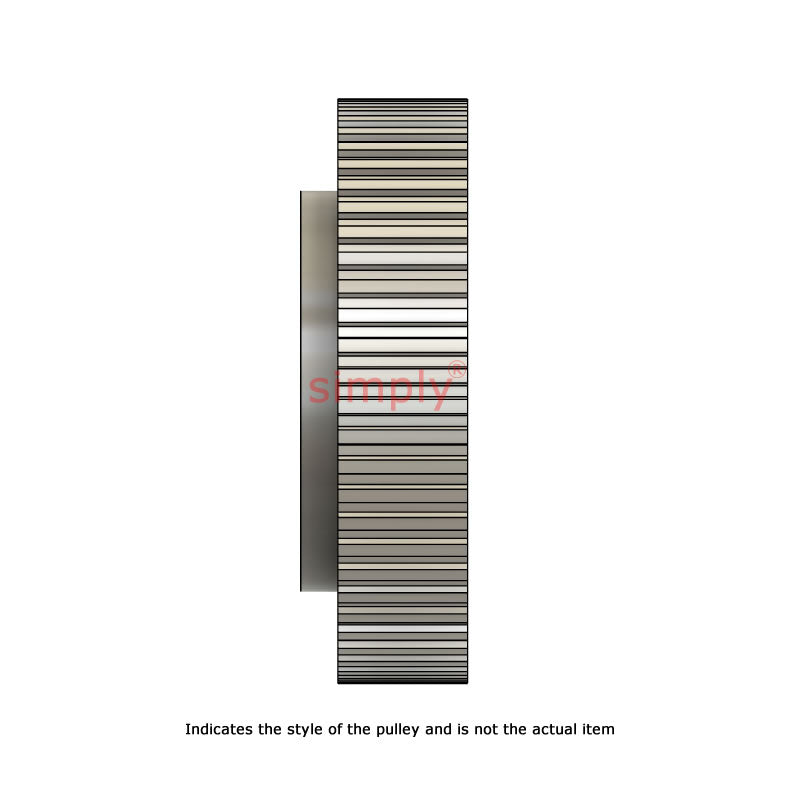 Aluminium Pilot Bore AT10 Timing Pulley 10mm Pitch 48 Tooth for 16mm Wide Belts - Overall Width 31mm