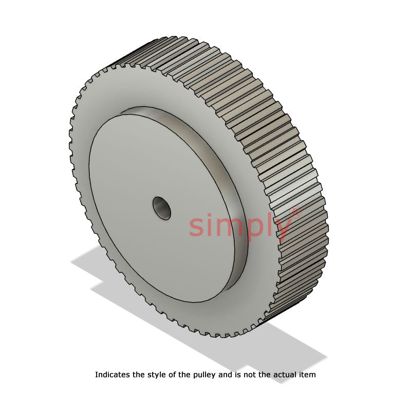 Aluminium  Pilot Bore T5 Timing Pulley 5mm Pitch 48 Tooth for 25mm Wide Belts
