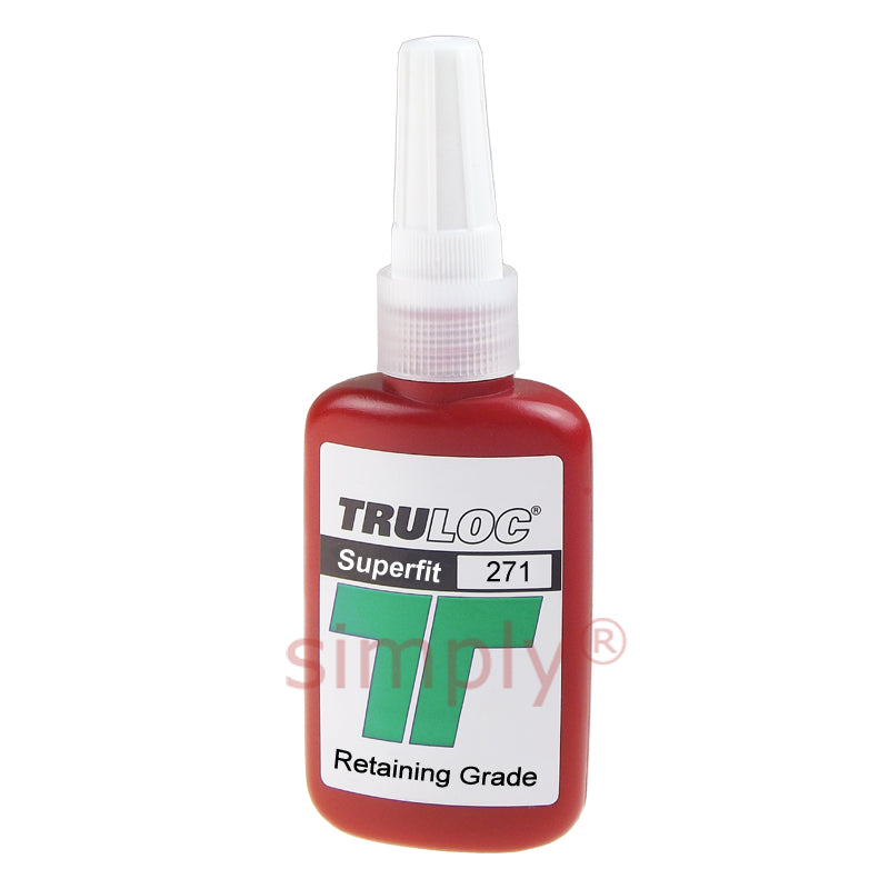 Truloc Superfit 271 High Strength Fast Cure Thread Lock and Cylindrical Parts Retaining Grade 10ml