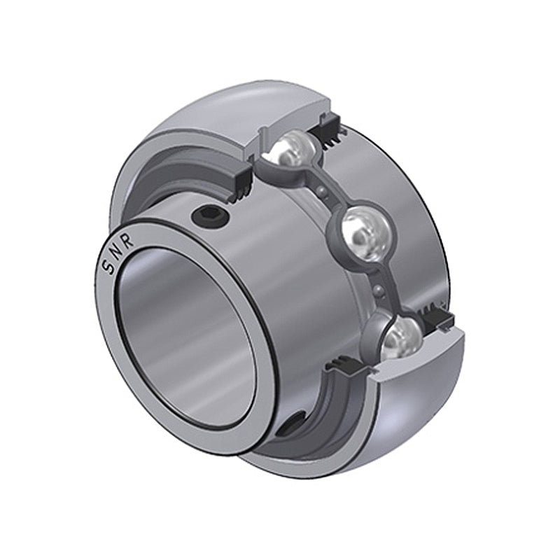 SNR UC307-22G2L3 Imperial Full Width Spherical Outer Bearing Insert 1-3/8 inch Bore 80mm Outside Diameter with Grub Screws and Triple Lip Seals - Allow 2-3 Days