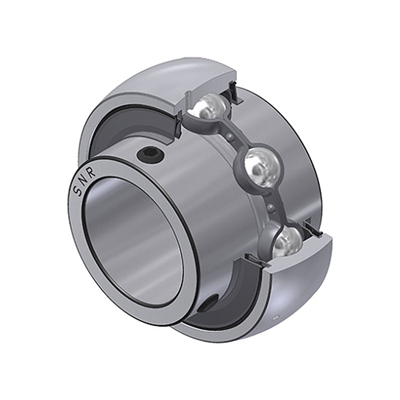 SNR UC204-12G2L4 Imperial Full Width Spherical Outer Bearing Insert 3/4 inch Bore 47mm Outside Diameter with Grub Screws and Multi Lip Seals - Allow 2-3 Days
