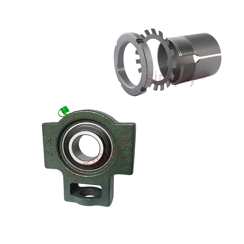 UKT210/HS2310 Imperial Cast Iron Take Up Unit Housing Insert and Adaptor Sleeve Fits 1-5/8 inch Shaft