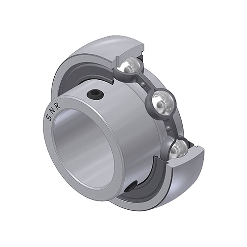 SNR US212-36G2T04 Imperial Flatback Spherical Outer Low Temp Bearing Insert 2-1/4 inch Bore 110mm Outside Diameter with Grub Screws - Allow 2-3 Days