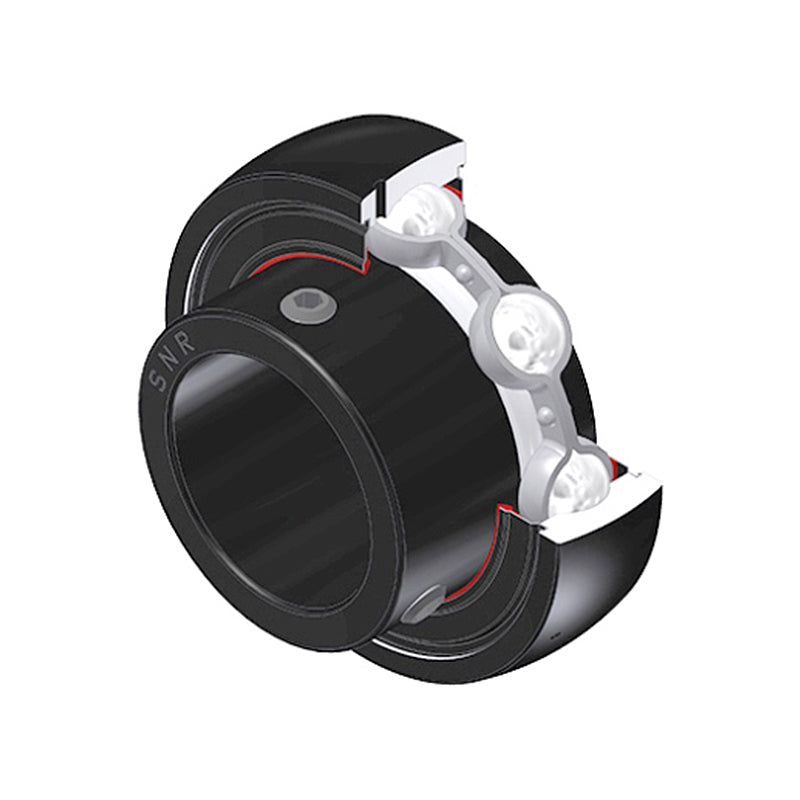 SNR US209-26G2T20 Imperial Flatback Spherical Outer High Temp Bearing Insert 1-5/8 inch Bore 85mm Outside Diameter with Grub Screws - Allow 2-3 Days
