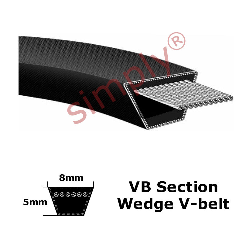 Optibelt VB-8x1050-Li Raw Edge Classical 8mm Wide 5mm Deep V-Belt
