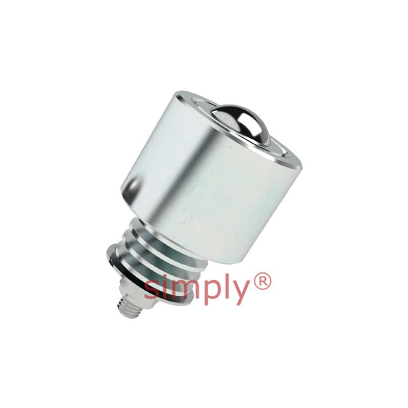 High Capacity External Spring Loaded Ball Transfer Unit with 25.4mm Steel Ball - Load Capacity 136kg - Allow 2-3 Days