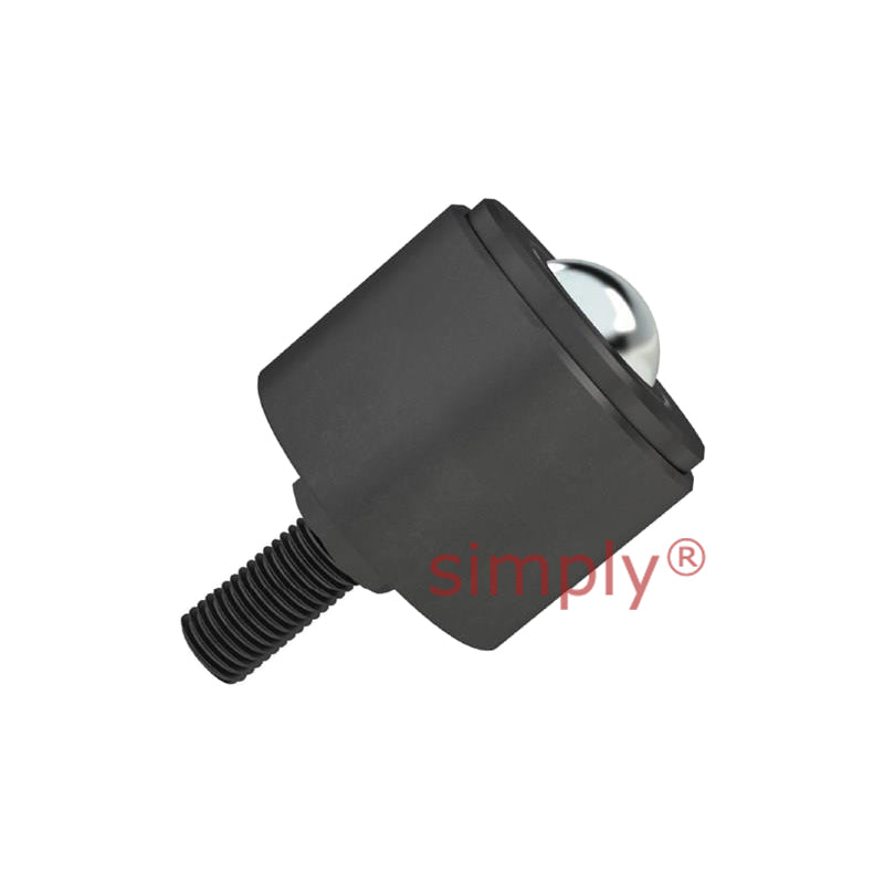 High Capacity Hex Threaded Ball Transfer Unit with 38.1mm Steel Ball M20 Thread - Load Capacity 1000kg - Allow 2-3 Days