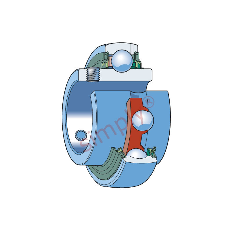 SKF YAR218-2F Grub Screw Type Bearing Insert with 90mm Bore 160mm Outside Diameter